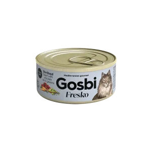 Gosbi Fresko Cat Sterilized Beef Chicken & Greens 70g